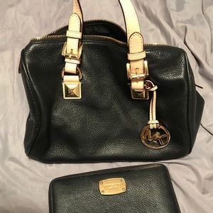 Black soft leather michael Kors  matching wallet